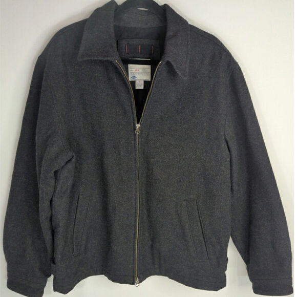 Old Navy Men's Solid Long Sleeve Full Zip Winter Jackets Dark Gray Size Large - Picture 1 of 9